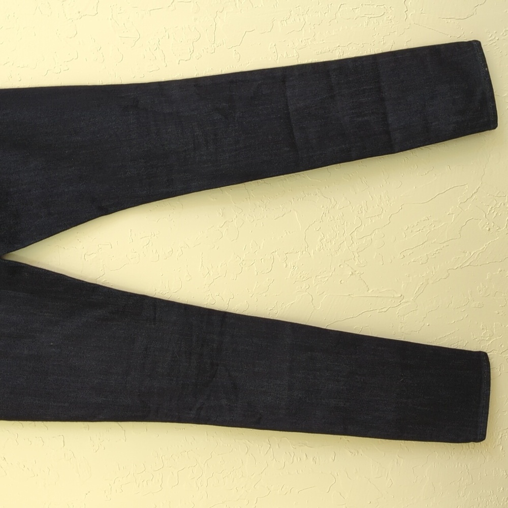 7 For All Mankind Roxanne Dark Blue Mid Rise Skinny Jeans - Picture 7 of 10